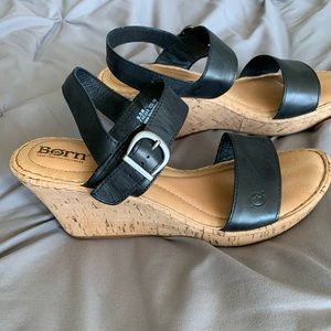 Born cork wedges black